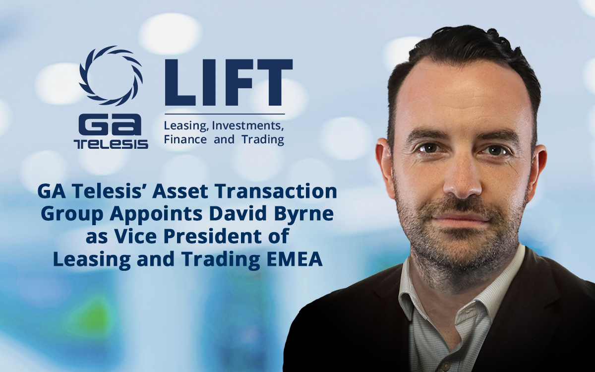 GA Telesis, LLC. (“GAT”) announces the appointment of David Byrne as Vice President of Leasing and Trading, EMEA. David brings over a decade of experience in the aviation sector to the Asset Transaction Group (“ATG”)