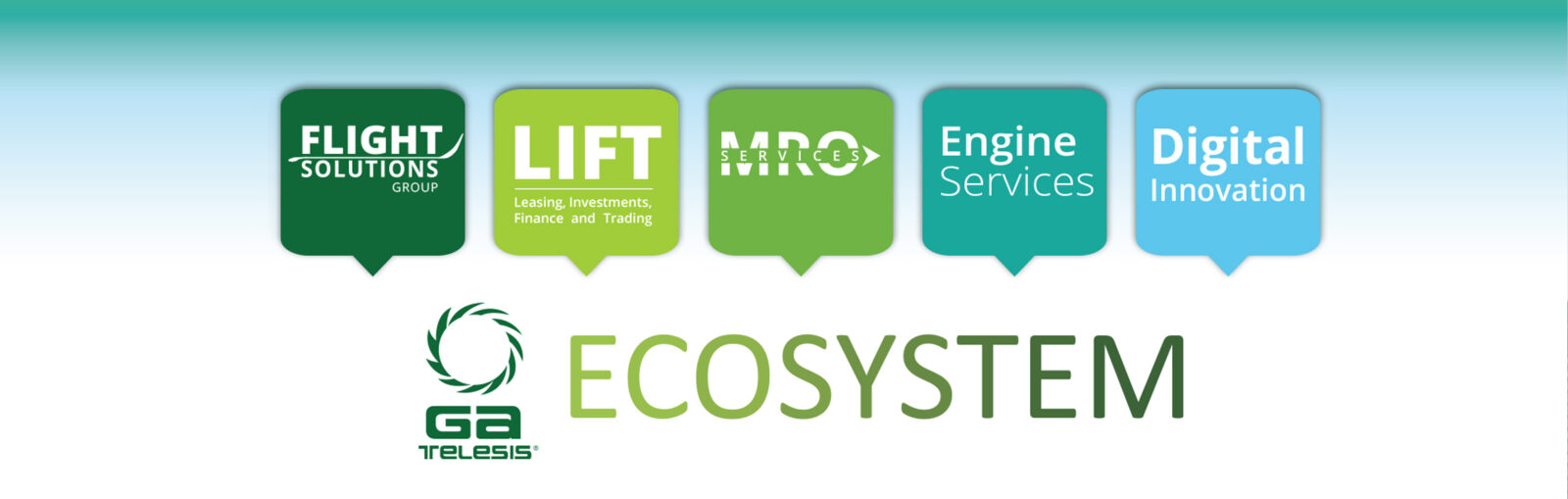 GA Telesis ecosystem showcasing aviation solutions, services, and digital innovation.