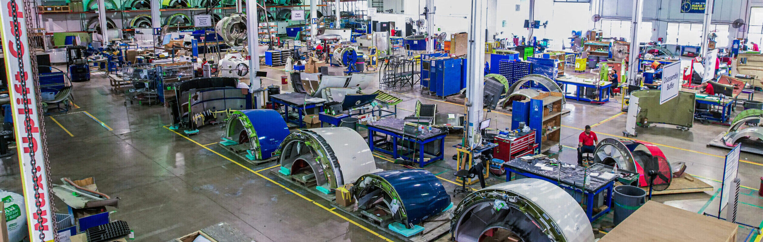 MRO composite repair and manufacturing facility at GA Telesis, specializing in aircraft component ma.